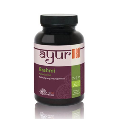 Brahmi Churna, Bio Nahrungsergänzungsmittel mit Bacosiden 70 g Ayurmed 