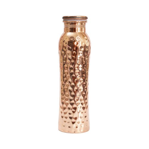 Kupferflasche Gehämmert Curve 900ml Wasserflasche aus reinem Kupfer 900 ml Forrest u. Love 