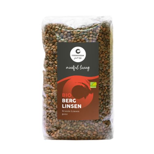 Berglinsen, Bio Braune Linsen 500 g Cosmoveda 