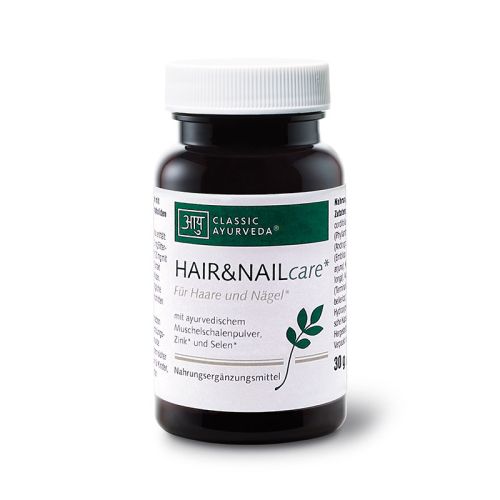 HAIR&NAILcare  Nahrungsergänzungsmittel mit Withanoliden, Selen und Zink 30 g (ca. 60 Kapseln) Classic Ayurveda 