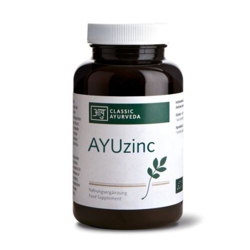 AYUzinc – grande Complément alimentaire avec du Zinc et Amalaki 180 capsules / 81 g Classic Ayurveda 