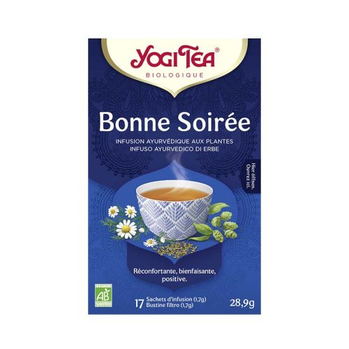 Bonne Soirée, Yogi Tea, bio Infusion ayurvédique aux plantes 17 Sachets de thé à 1.8 g / 28.9 g YOGI TEA® 