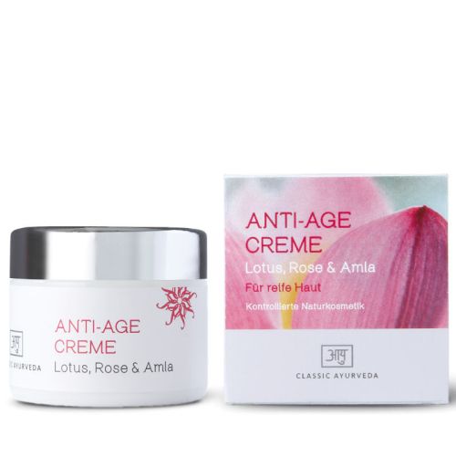 Anti-Age Creme, Lotus, Rose & Amla, BDIH Gesichtscreme 50 ml Classic Ayurveda 