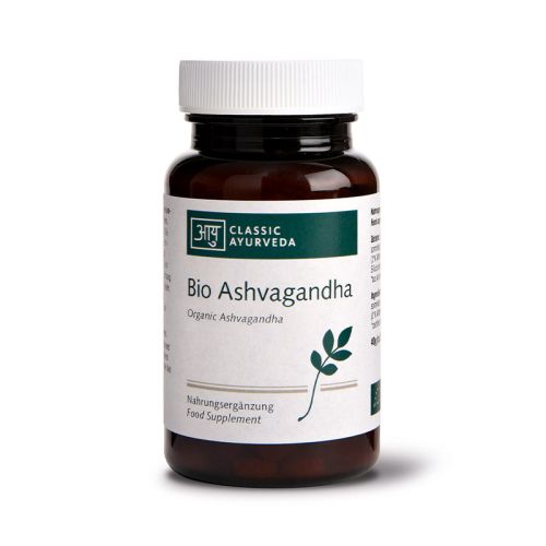 Ashvagandha, bio Complément alimentaire avec des parties de plantes ayurvédiques 120 comprimés / 60 g Classic Ayurveda 