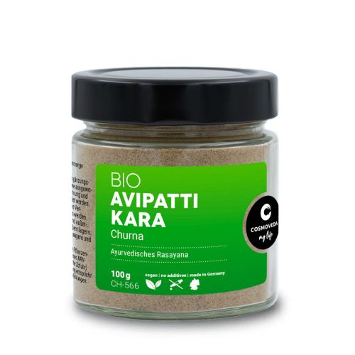 Avipattikara Churna, Bio Compléments alimentaires à base de parties de plantes contenant des substances végétales secondaires (gingérol)  Cosmoveda 