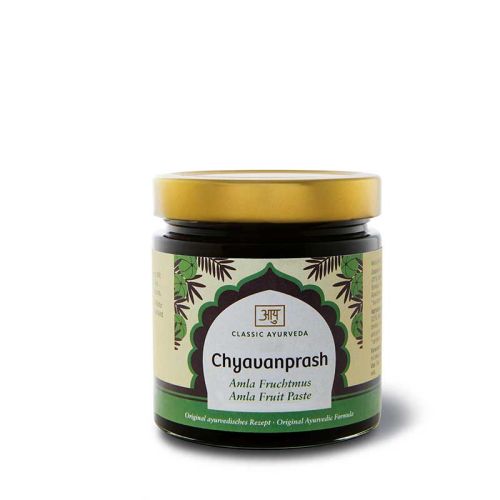 Chyavanprash, pâte de fruits amla Complément alimentaire ayurvédique à base de pâte de fruits et de plantes. 450 g de pâte Classic Ayurveda 