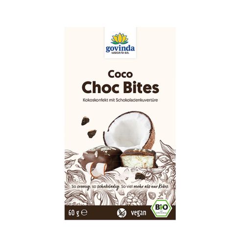 Bouchées Coco Choc, Bio Confiserie à la noix de coco enrobée de chocolat  Govinda 