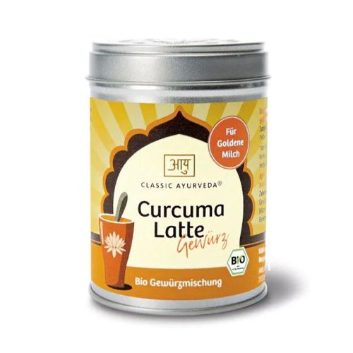 Curcuma Latte, bio Mélange d'épices bio 80 g Classic Ayurveda 