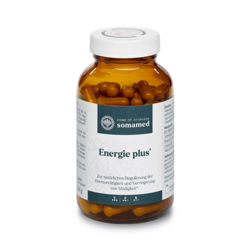 Energie Plus Nahrungsergänzungsmittel mit ayurvedischen Pflanzenteilen 120 Kapseln / 64 g somamed 