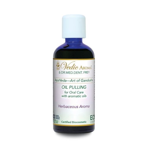 Huile de soin buccal aux herbes  Le bain de bouche à l'huile aromatique pour l'hygiène bucco-dentaire  Vedaroma 