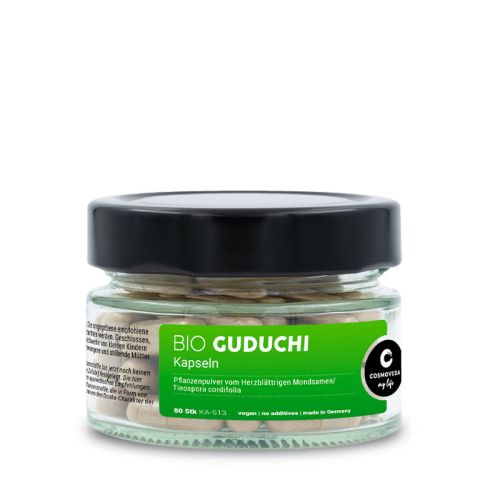 Guduchi, Bio Nahrungsergänzungsmittel aus Kräutern mit sekundären Pflanzenstoffen (Polyphenole) 80 Kapseln Cosmoveda 