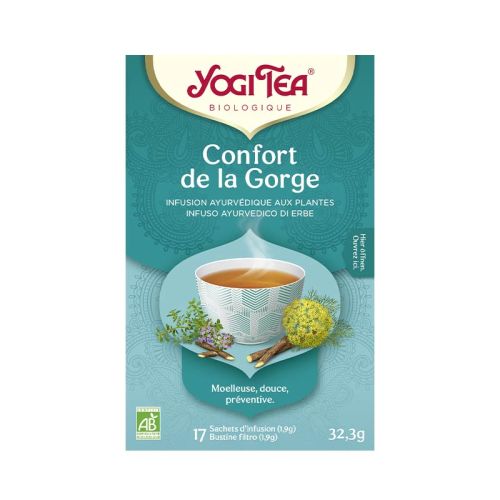 Confort de la Gorge, Yogi Tea, bio Infusion ayurvédique aux plantes 17 Sachets de thé à 1.9 g / 32.2 g YOGI TEA® 