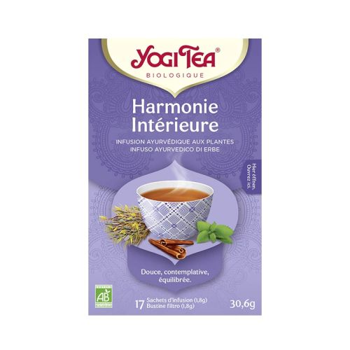 Harmonie Intérieure, Yogi Tea, Bio Mélange de tisanes ayurvédiques 17 Sachets de thé à 1.8 g / 30.6 g YOGI TEA® 