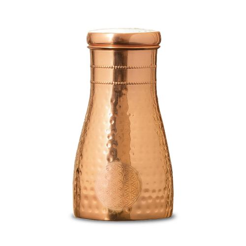 Carafe en cuivre Fleur de vie avec gobelet 1L carafe en cuivre 1 litre Forrest & Love 