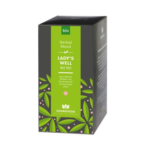 Lady‘s Well Tee, Bio Ayurvedischer Kräuter- und Gewürztee 45 g / 25 Beutel Cosmoveda 