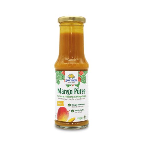 Purée de mangue, bio Pulpe de mangue  Govinda 