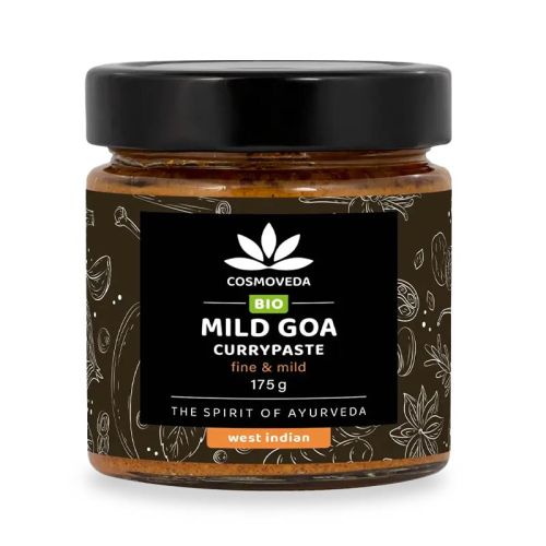 Pâte de curry doux de Goa, bio Pâte de curry  Cosmoveda 