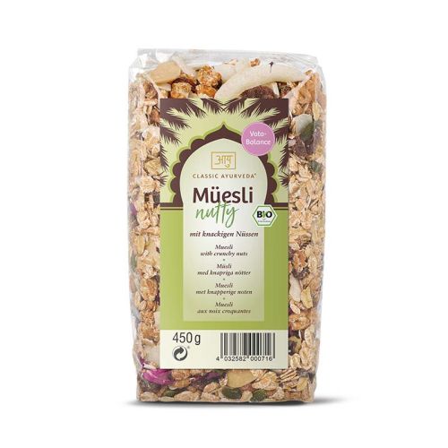 Muesli Nutty, bio Muesli aux noix  Classic Ayurveda 