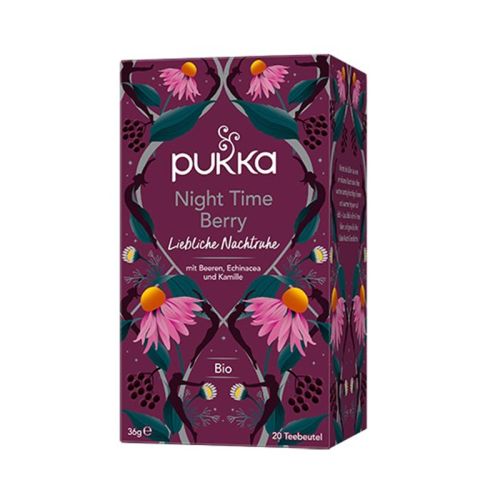 Night Time Berry, Bio Bio-Früchtetee mit Beeren, Echinacea und Kamille   Pukka 