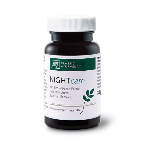 NIGHTcare Nahrungsergänzungsmittel mit Withanoliden und Bacosiden 30 g (ca. 60 Kapseln) Classic Ayurveda 