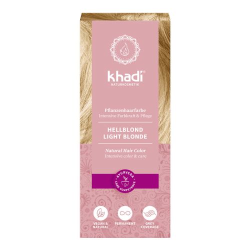 Pflanzenhaarfarbe, hellblond, BDIH Pflanzenhaarfarbe zum Anrühren 100 g Khadi 