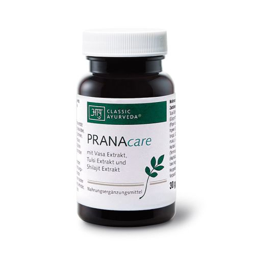 PRANAcare Nahrungsergänzungsmittel mit Tanninen und Fulvinsäure 30 g (ca. 60 Kapseln) Classic Ayurveda 