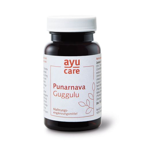 Punarnava Guggulu, Bio Nahrungsergänzungsmittel mit Punarnava Pulver 150 Kapseln / 60 g AyuCare 