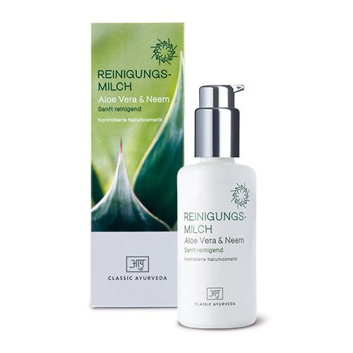Reinigungsmilch Aloe Vera & Neem; BDIH Reinigungsmilch mit Aloe Vera und Neem 100 ml Classic Ayurveda 