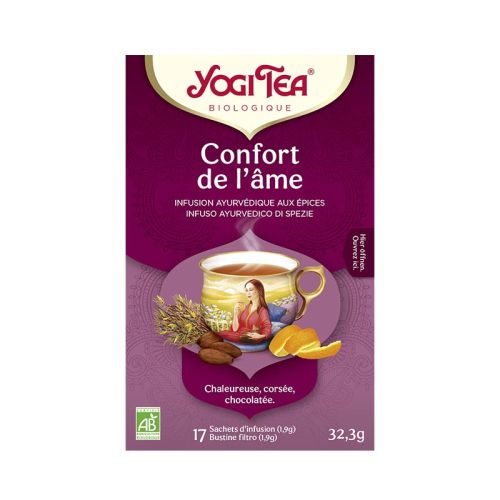 Thé Confort de l'âme, Yogi Tea, Bio Mélange d'épices ayurvédiques 17 Sachets de thé à 1.9 g / 32.3 g YOGI TEA® 