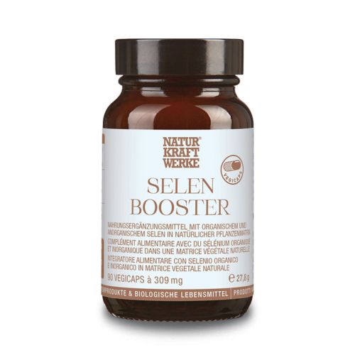Selen Booster  Complément alimentaire avec du Sélénium organique et inorganique dans une matrice végétale naturelle 90 gélules végétales à 309 mg NATURKRAFTWERKE 