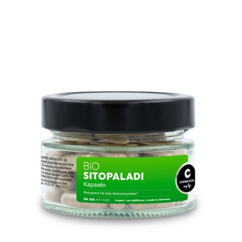 Sitopaladi, Bio Compléments alimentaires à base de plantes ayurvédiques 80 capsules Cosmoveda 