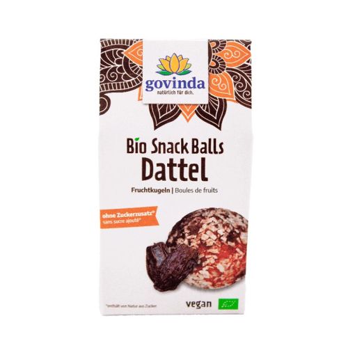 Snack balls datte, bio Boules de fruits  Govinda 