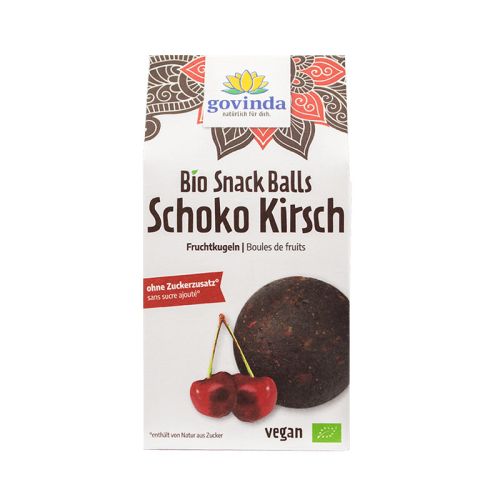 Snack Balls Chocolat cerise, Bio Bio Snack Balls, chocolat cerise   Govinda 