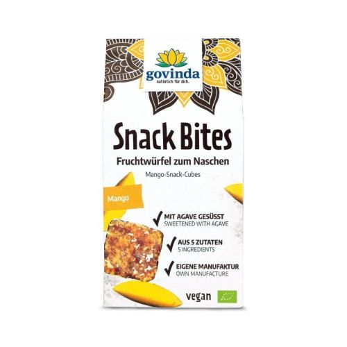 Snack bouchées à la mangue, bio Boules de fruits  Govinda 