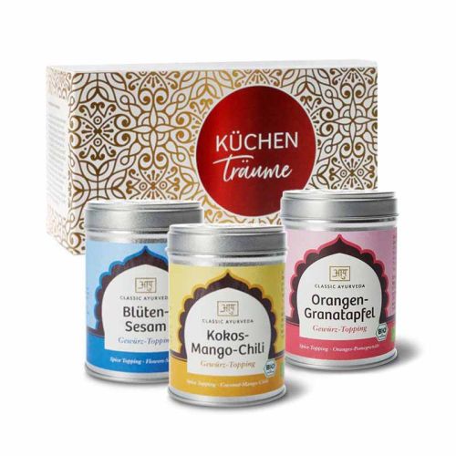  Box mit drei Gewürz-Toppings 1 x 60g, 2 x 70 g Classic Ayurveda 