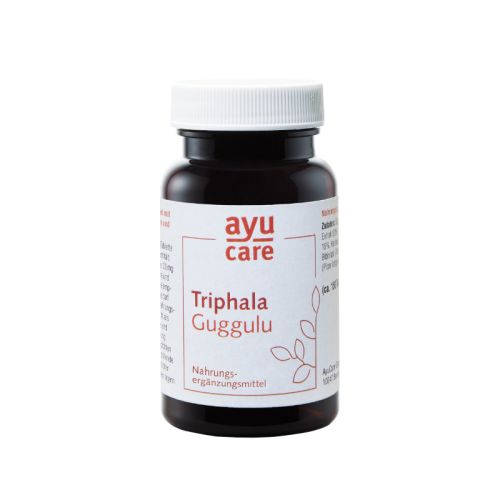 Triphala Guggulu Nahrungsergänzungsmittel mit Guggulsteronen, Tanninen und Piperin 150 Tabletten / 60 g AyuCare 