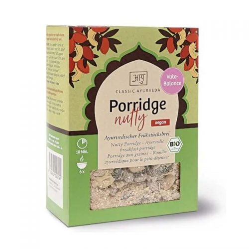 Porridge nussig, Bio Ayurvedischer Frühstücksbrei mit Nüssen (ohne Zusatz von Zucker) 480 g Classic Ayurveda 