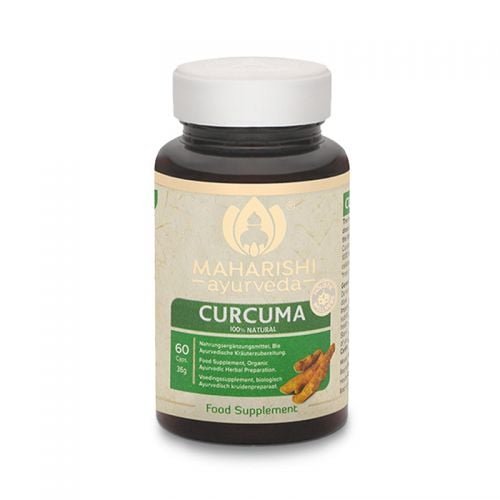 Curcuma Complément alimentaire avec des parties de plantes ayurvédiques 60 Capsules / 36 g Maharishi Ayurveda 