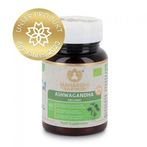 Ashwagandha, Bio Nahrungsergänzungsmittel mit ayurvedischen Pflanzenteilen 60 Tabletten / 30 g Maharishi Ayurveda 