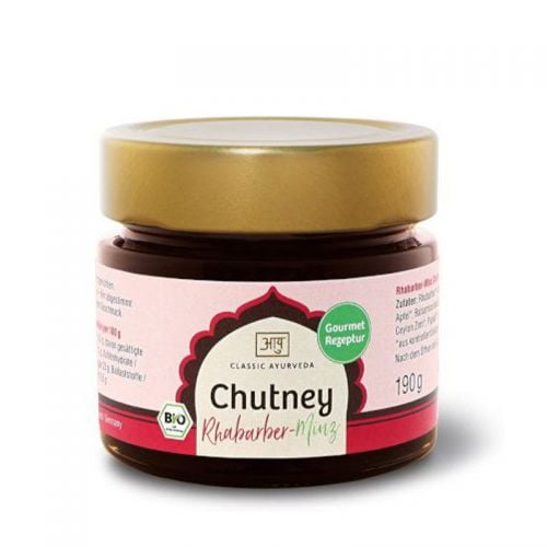 Chutney rhubarbe-menthe, bio   Classic Ayurveda 