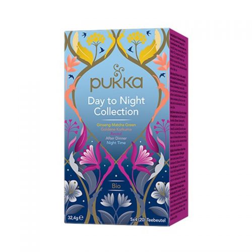 Day to Night Collection Tee, Bio Auswahl von fünf verschiedenen Bio-Kräutertees 20 Beutel / 32.4 g Pukka 