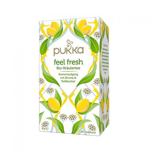 Feel Fresh Tee, Bio Bio-Kräutertee mit Zitrone und Süssfenchel 20 Beutel / 34 g Pukka 