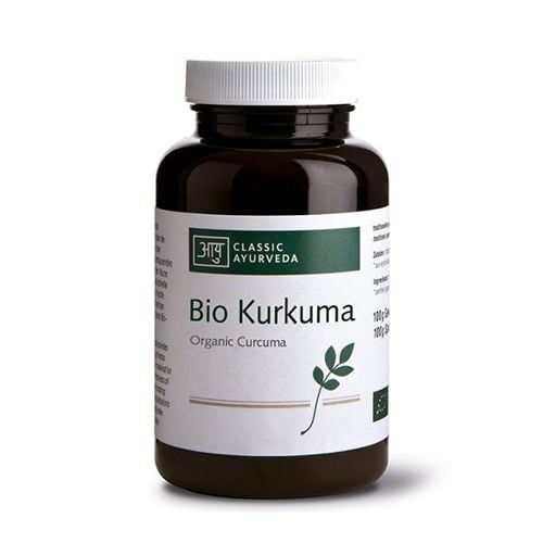 Kurkuma, Bio Nahrungsergänzungsmittel mit ayurvedischen Pflanzenteilen 180 Kapseln / 87 g Classic Ayurveda 
