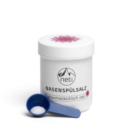 Neti Nasenspülsalz, Anwender-Dose Pharmazeutisch reines Natriumchlorid ohne Zusatzstoffe, inkl. Messlöffel 70g inkl. Messlöffel Neti 