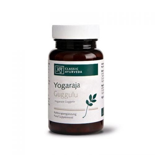 Yogaraja Guggulu Nahrungsergänzungsmittel mit Guggulsteronen und Tanninen 150 Tabletten / 60 g Classic Ayurveda 