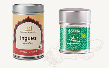 Ayurveda Gewürze - Ingwer und Vata Churna
